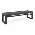 Gartenbank 180 x 40 x 45 cm Aluminium rechteckig Schwarz