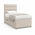 Polsterbett mit Schublade 90 x 200 cm Polyester Beige