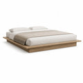 Futonbett Bettgestell 180 x 200 cm MDF mit Eichenfurnier rechteckig Eiche hell